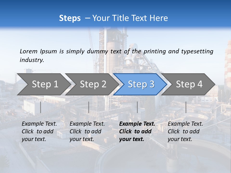 A Power Plant With A Blue Sky In The Background PowerPoint Template