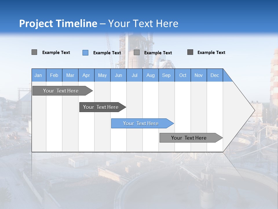 A Power Plant With A Blue Sky In The Background PowerPoint Template