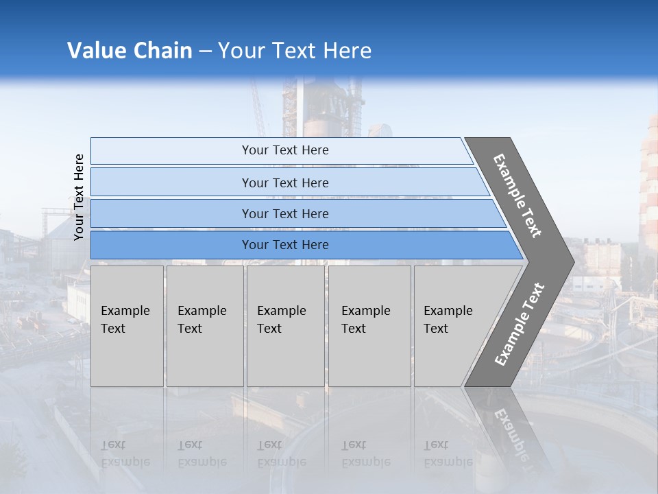 A Power Plant With A Blue Sky In The Background PowerPoint Template