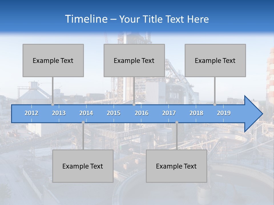 A Power Plant With A Blue Sky In The Background PowerPoint Template