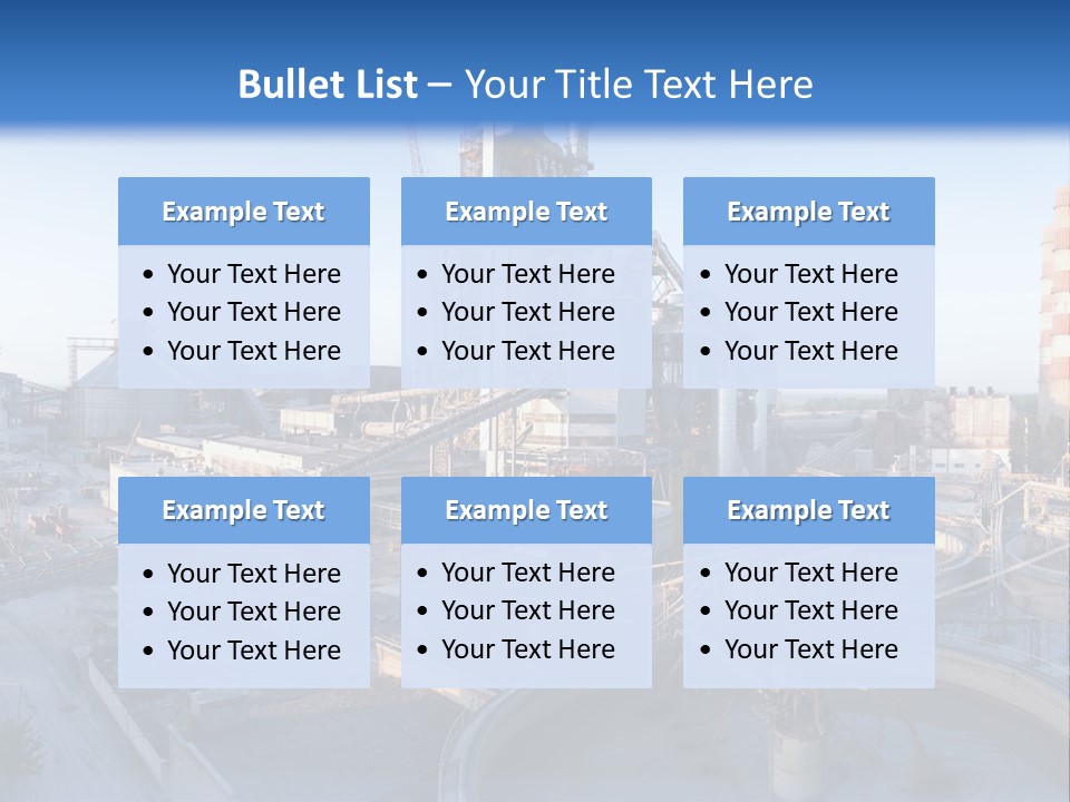 A Power Plant With A Blue Sky In The Background PowerPoint Template