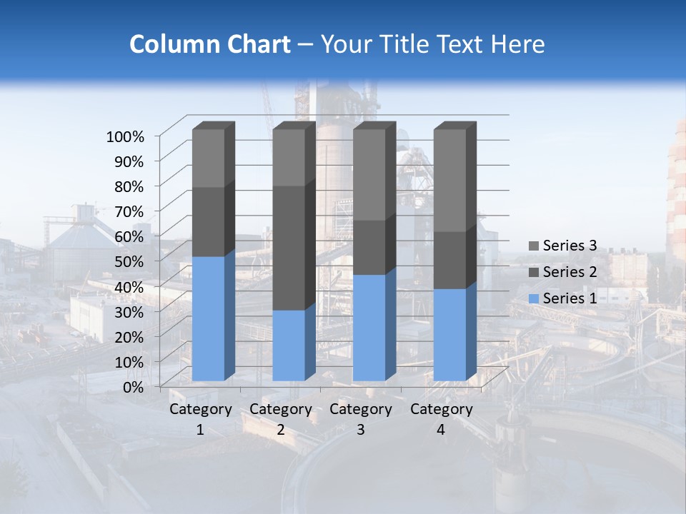 A Power Plant With A Blue Sky In The Background PowerPoint Template