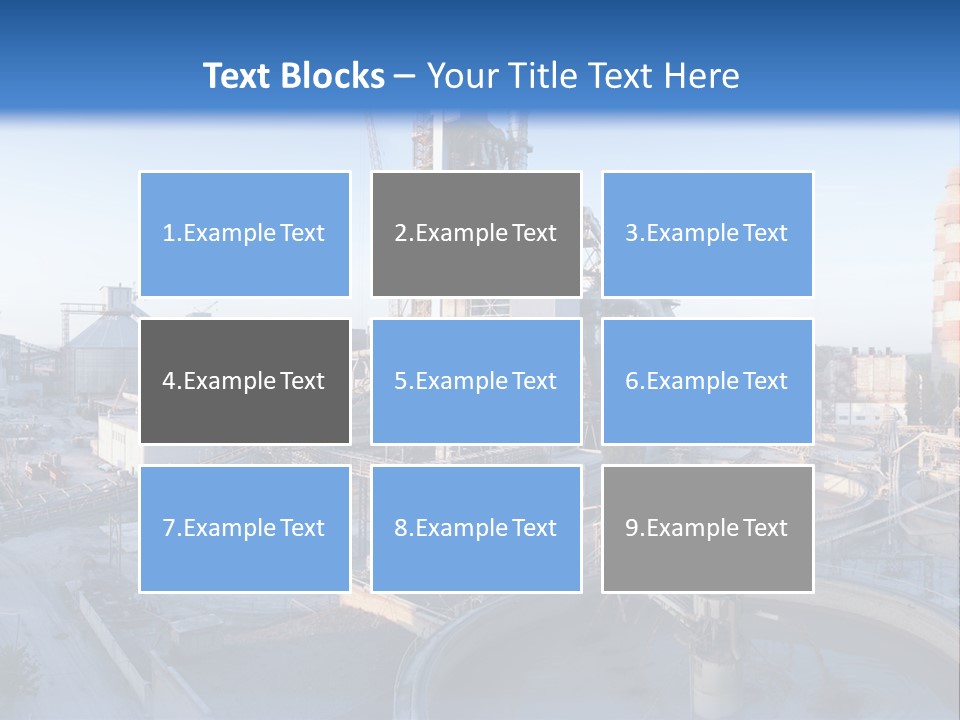 A Power Plant With A Blue Sky In The Background PowerPoint Template