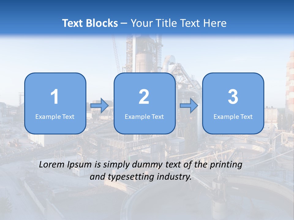 A Power Plant With A Blue Sky In The Background PowerPoint Template