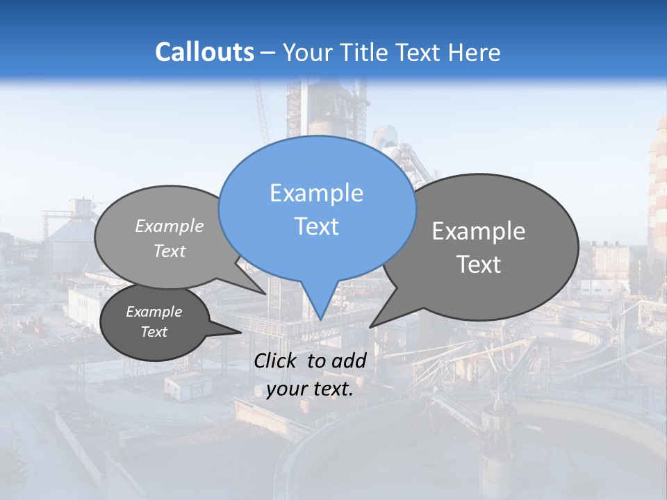 A Power Plant With A Blue Sky In The Background PowerPoint Template