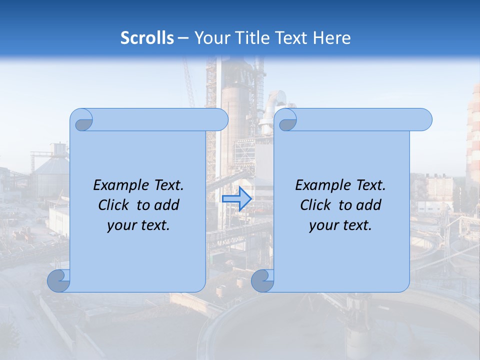 A Power Plant With A Blue Sky In The Background PowerPoint Template