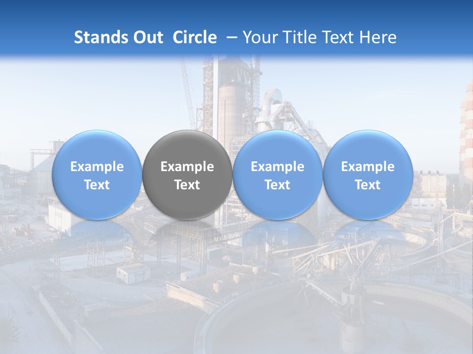 A Power Plant With A Blue Sky In The Background PowerPoint Template