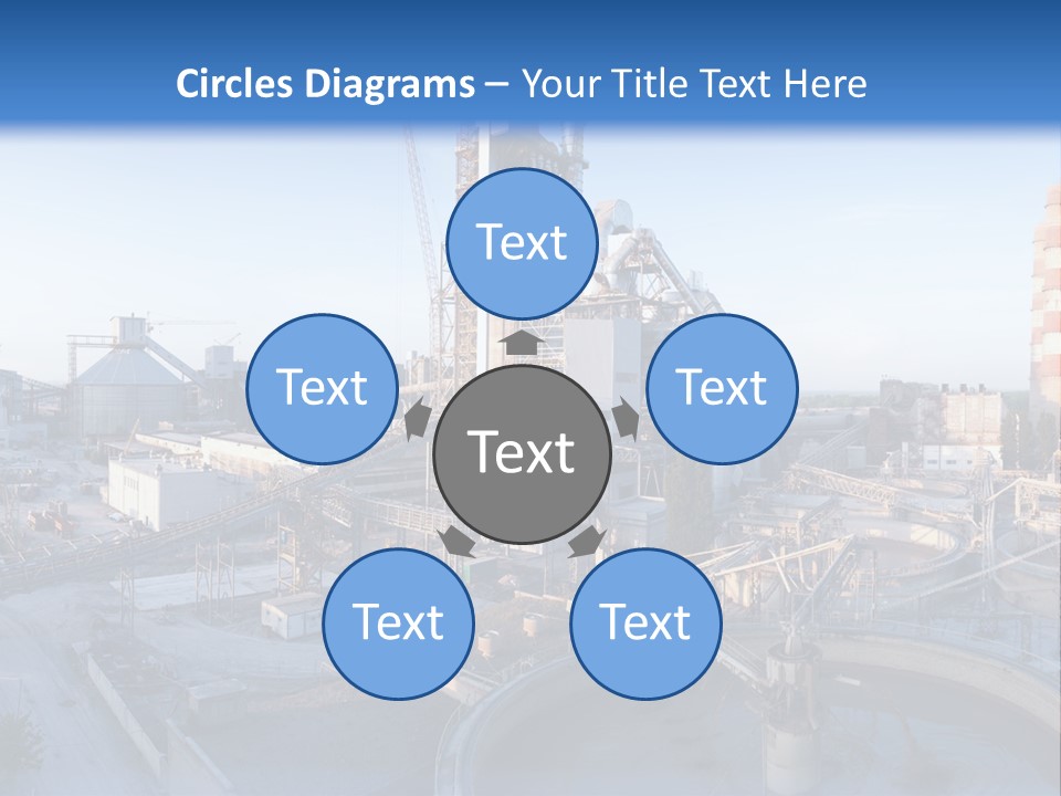 A Power Plant With A Blue Sky In The Background PowerPoint Template