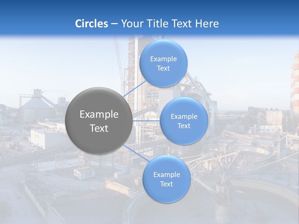 A Power Plant With A Blue Sky In The Background PowerPoint Template