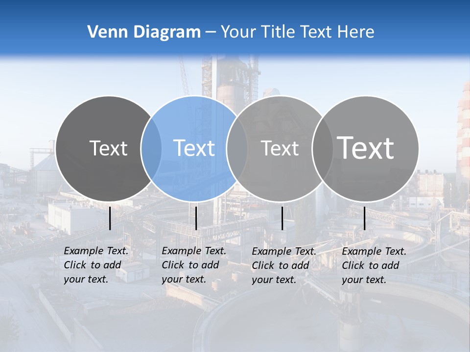 A Power Plant With A Blue Sky In The Background PowerPoint Template