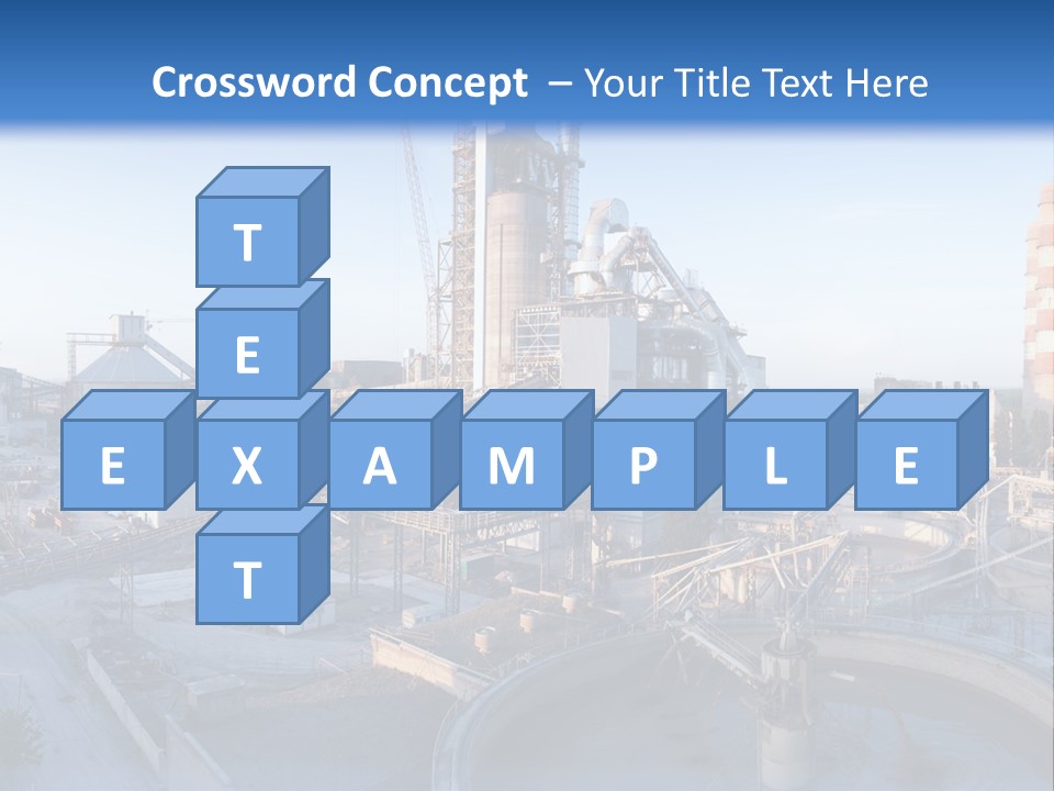 A Power Plant With A Blue Sky In The Background PowerPoint Template