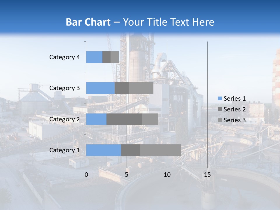 A Power Plant With A Blue Sky In The Background PowerPoint Template