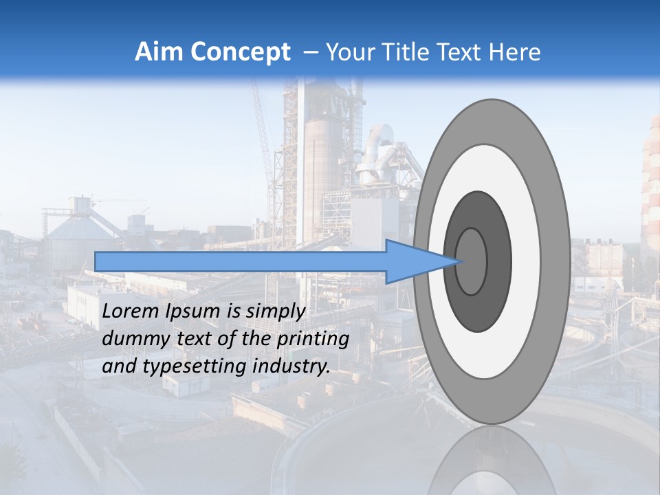 A Power Plant With A Blue Sky In The Background PowerPoint Template