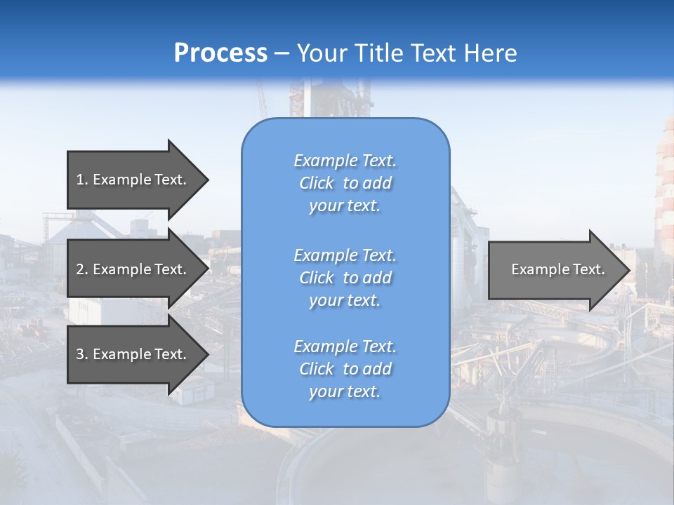 A Power Plant With A Blue Sky In The Background PowerPoint Template