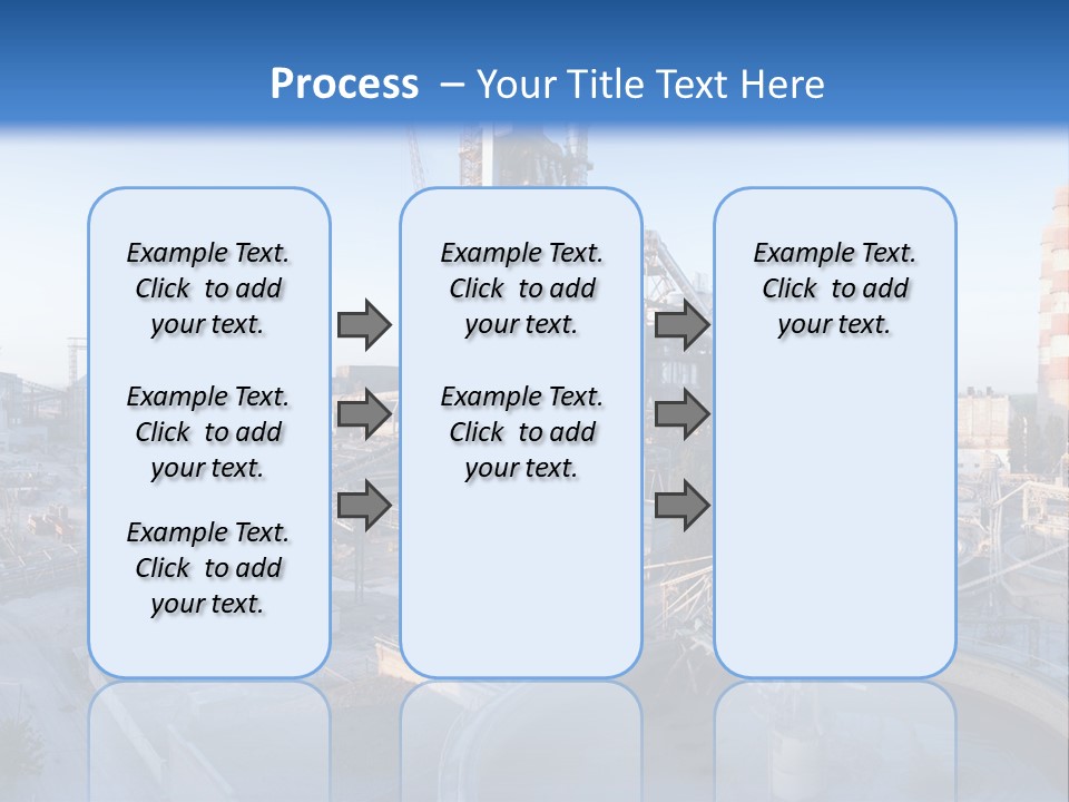 A Power Plant With A Blue Sky In The Background PowerPoint Template