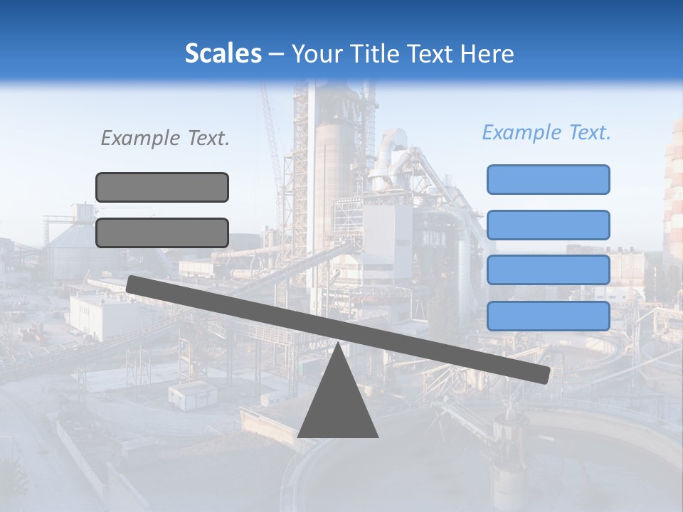 A Power Plant With A Blue Sky In The Background PowerPoint Template