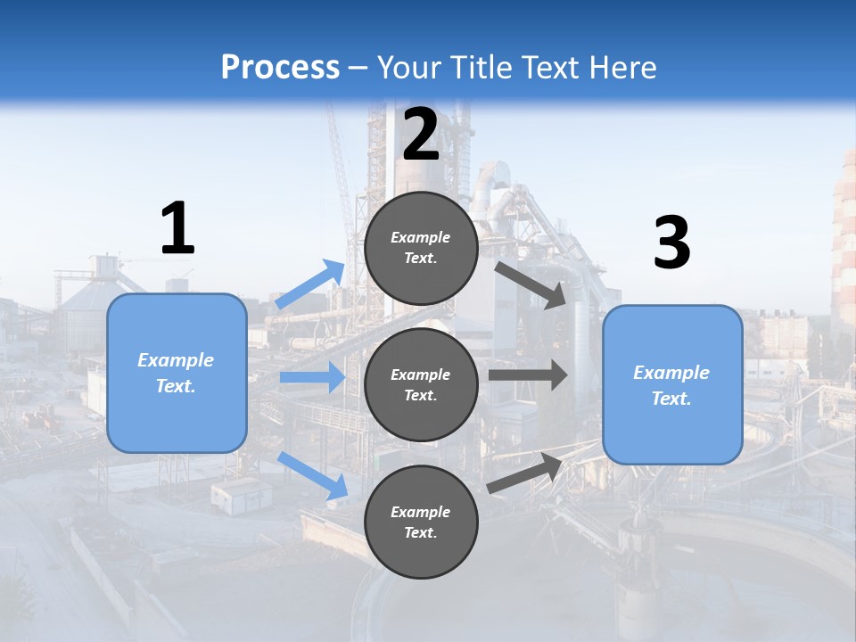 A Power Plant With A Blue Sky In The Background PowerPoint Template