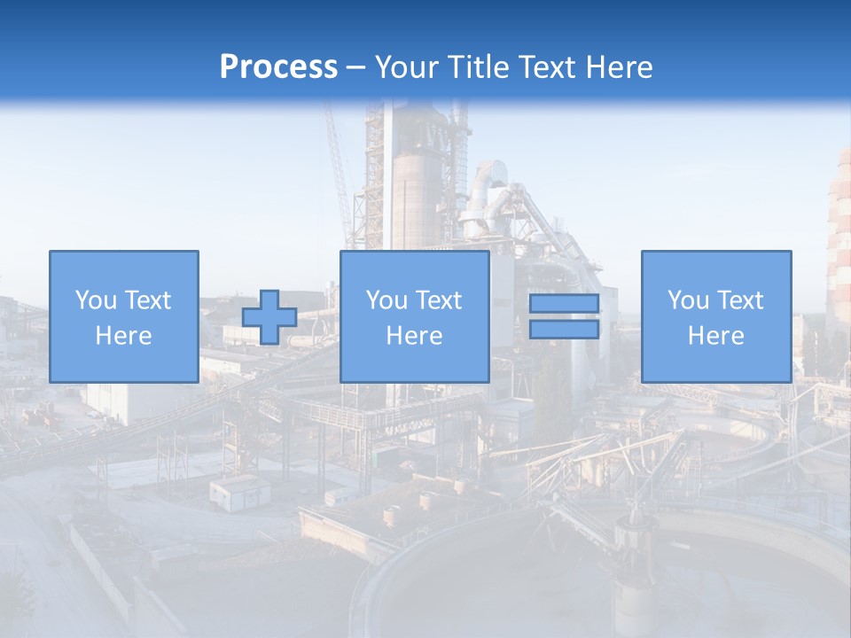 A Power Plant With A Blue Sky In The Background PowerPoint Template