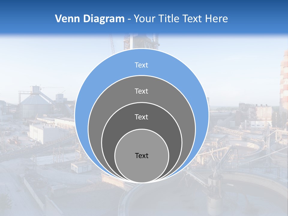 A Power Plant With A Blue Sky In The Background PowerPoint Template
