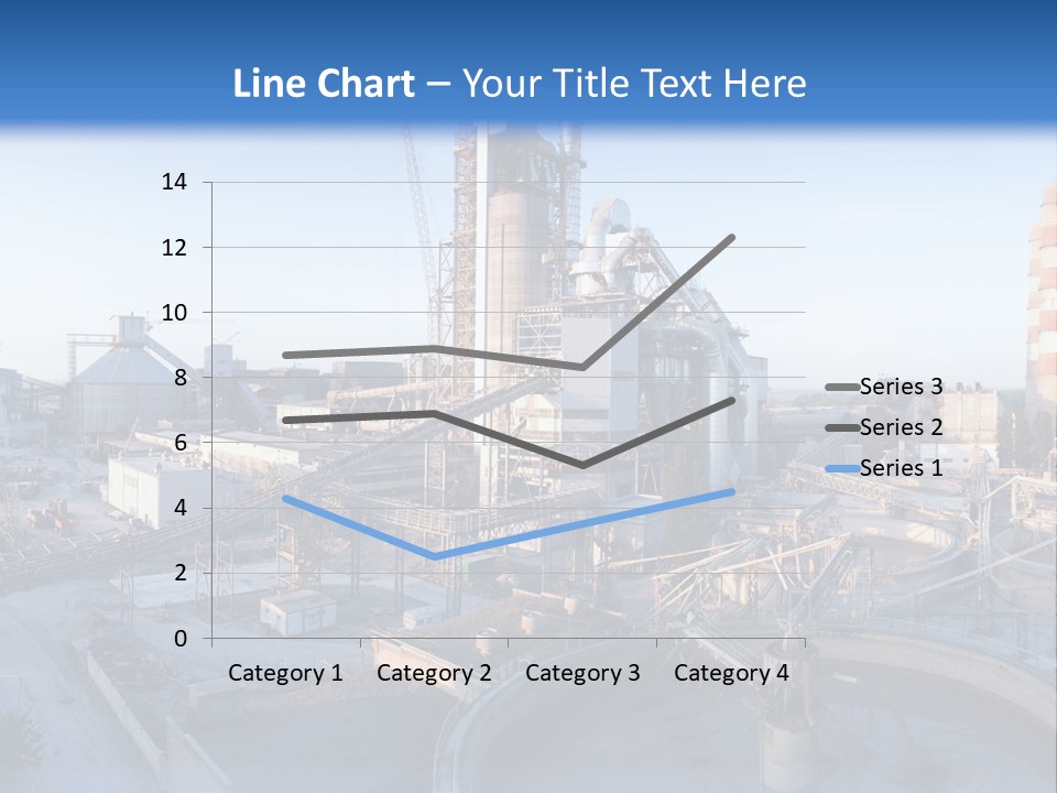 A Power Plant With A Blue Sky In The Background PowerPoint Template