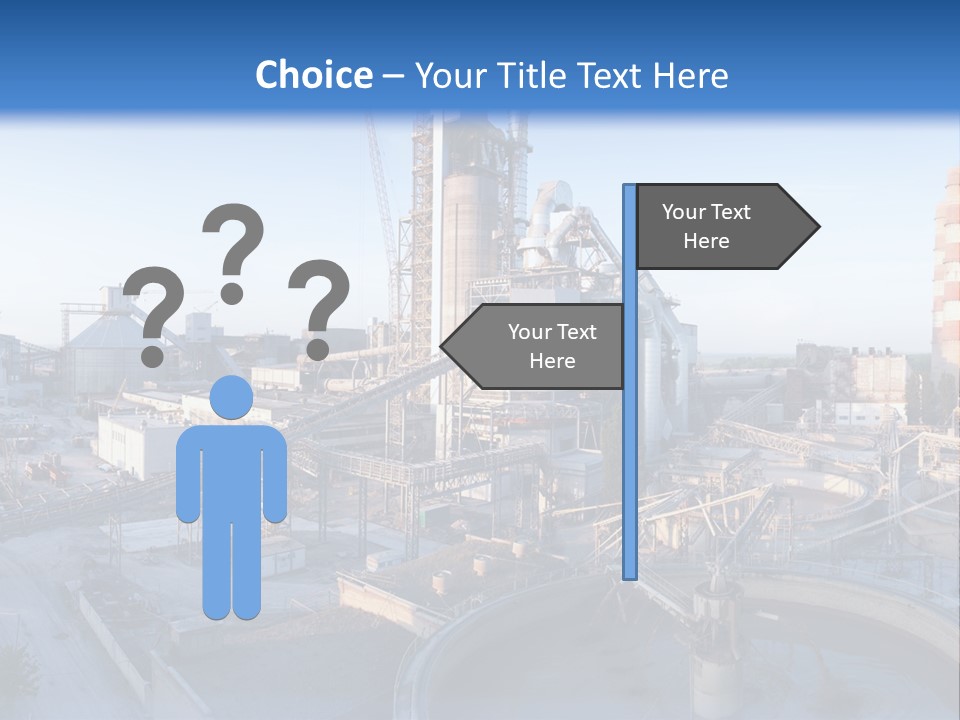 A Power Plant With A Blue Sky In The Background PowerPoint Template