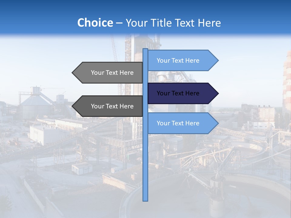 A Power Plant With A Blue Sky In The Background PowerPoint Template