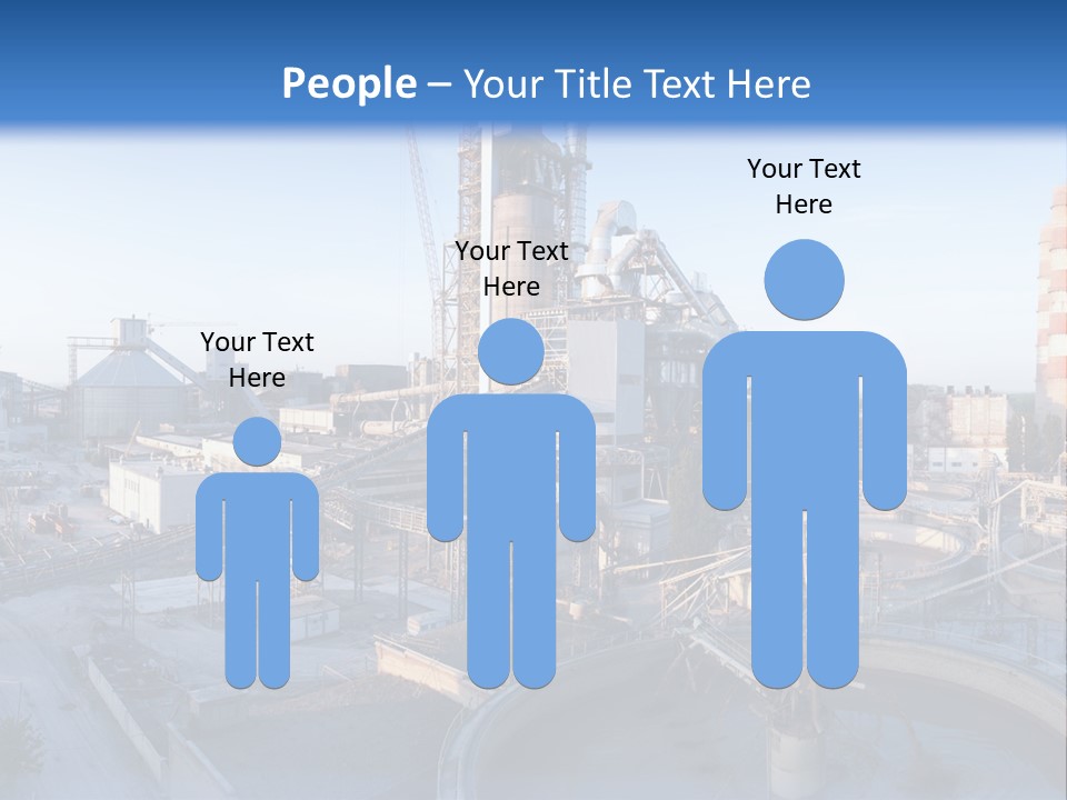 A Power Plant With A Blue Sky In The Background PowerPoint Template