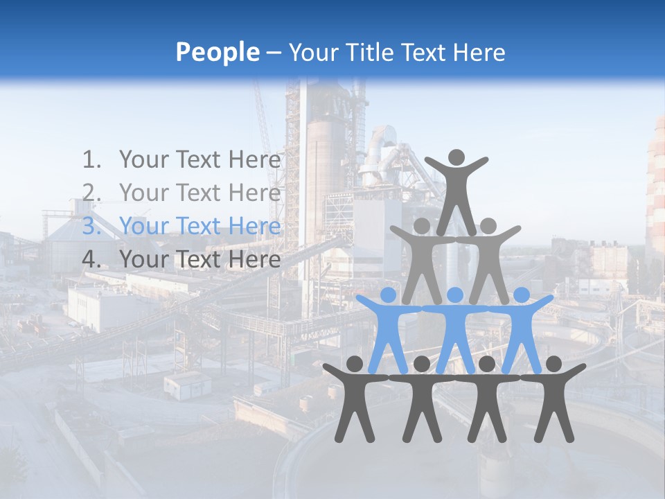 A Power Plant With A Blue Sky In The Background PowerPoint Template
