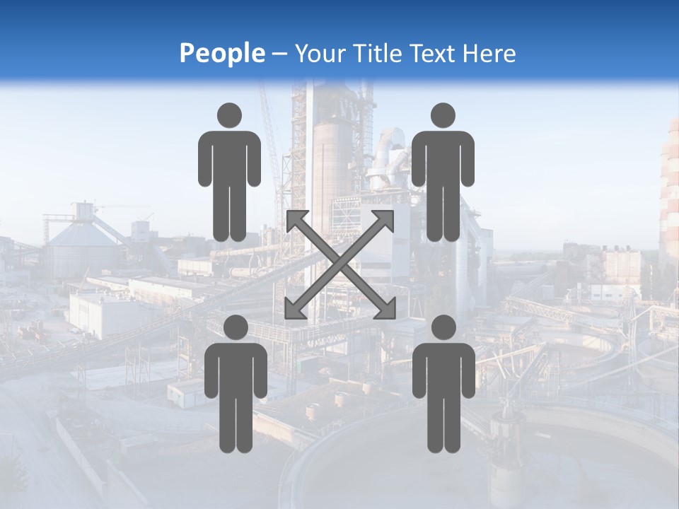 A Power Plant With A Blue Sky In The Background PowerPoint Template