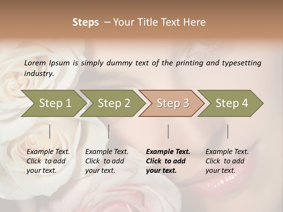 A Beautiful Woman With Blue Eyes Holding A Rose PowerPoint Template