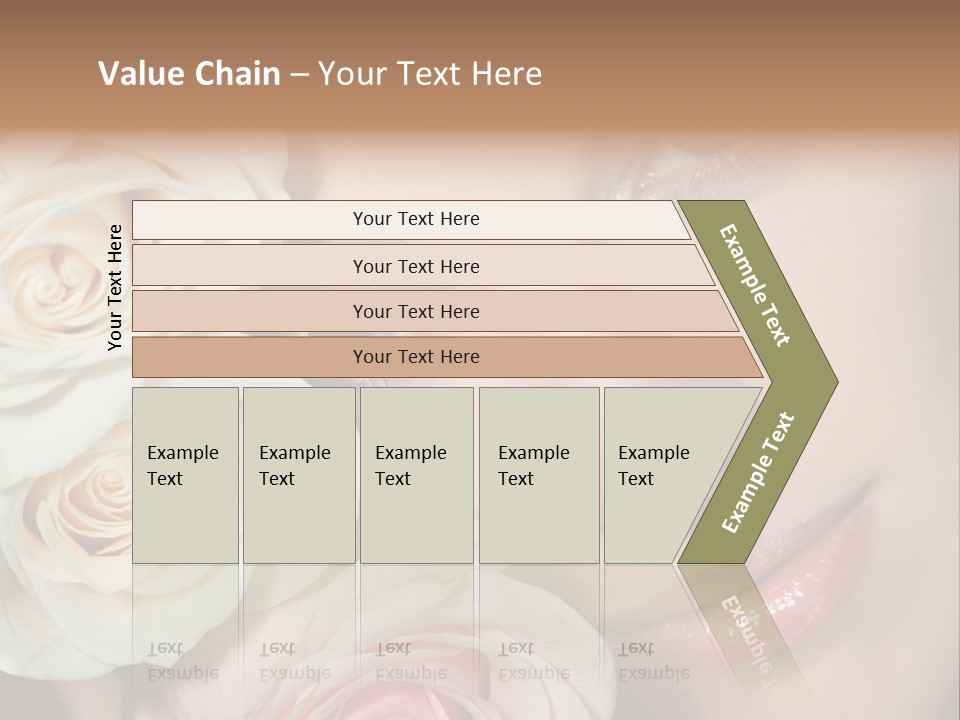 A Beautiful Woman With Blue Eyes Holding A Rose PowerPoint Template