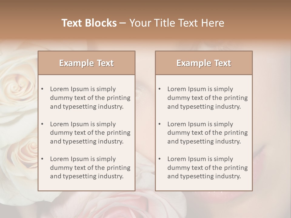 A Beautiful Woman With Blue Eyes Holding A Rose PowerPoint Template