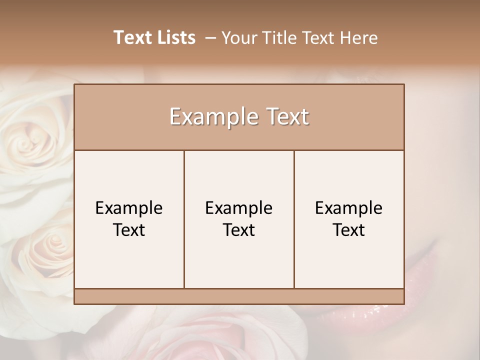 A Beautiful Woman With Blue Eyes Holding A Rose PowerPoint Template