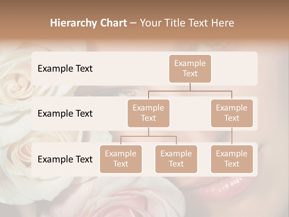 A Beautiful Woman With Blue Eyes Holding A Rose PowerPoint Template