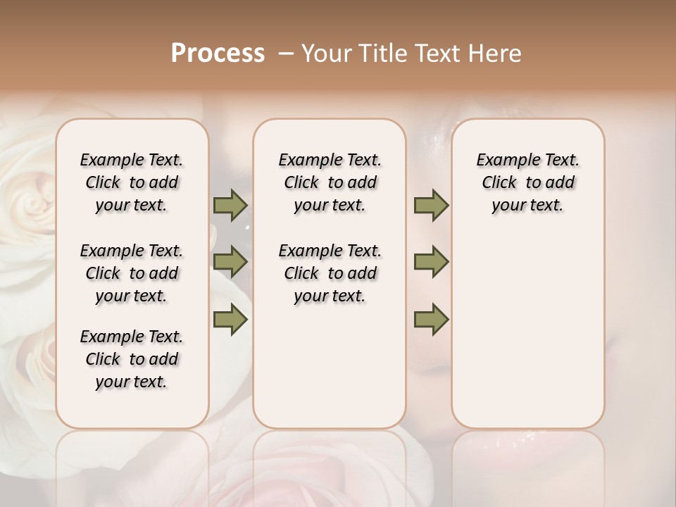 A Beautiful Woman With Blue Eyes Holding A Rose PowerPoint Template