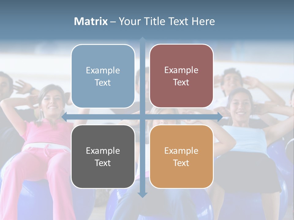 A Group Of People Sitting On Exercise Balls In A Gym PowerPoint Template