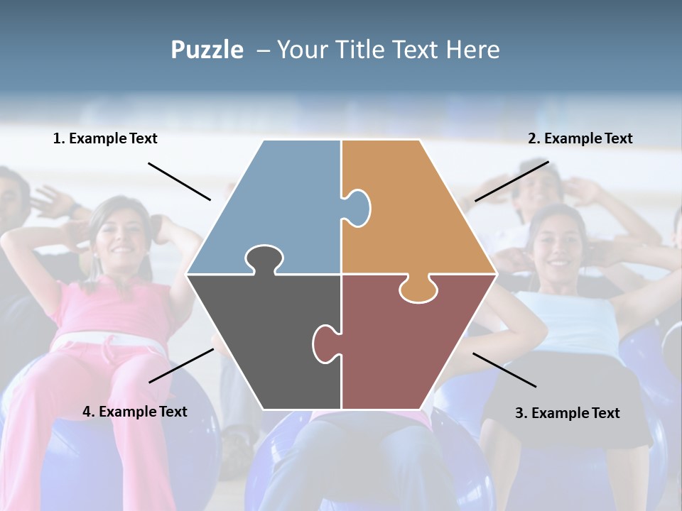 A Group Of People Sitting On Exercise Balls In A Gym PowerPoint Template