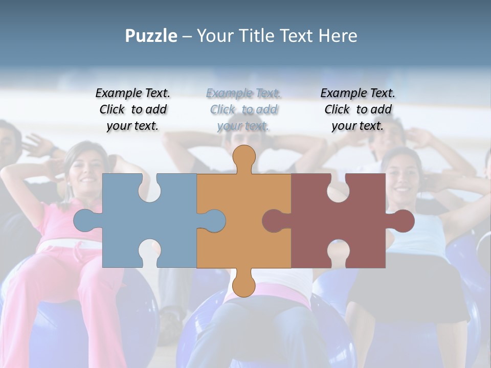 A Group Of People Sitting On Exercise Balls In A Gym PowerPoint Template