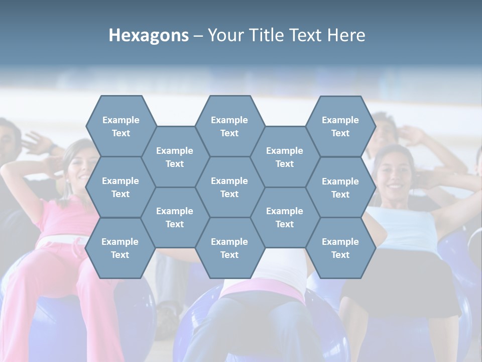 A Group Of People Sitting On Exercise Balls In A Gym PowerPoint Template