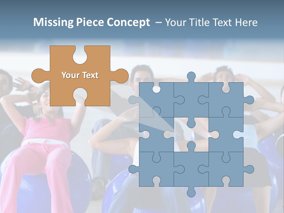 A Group Of People Sitting On Exercise Balls In A Gym PowerPoint Template