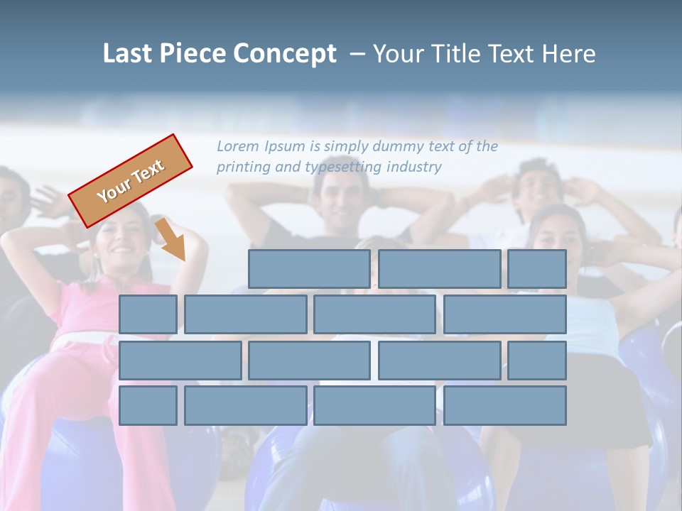 A Group Of People Sitting On Exercise Balls In A Gym PowerPoint Template