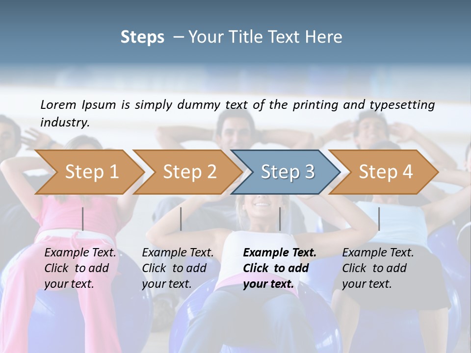 A Group Of People Sitting On Exercise Balls In A Gym PowerPoint Template