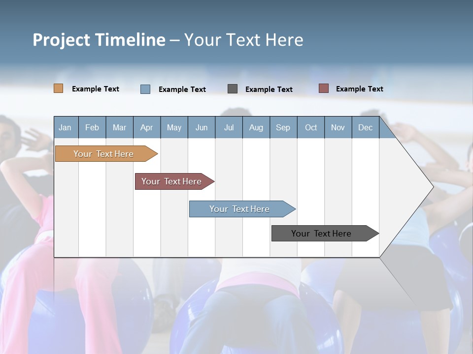 A Group Of People Sitting On Exercise Balls In A Gym PowerPoint Template