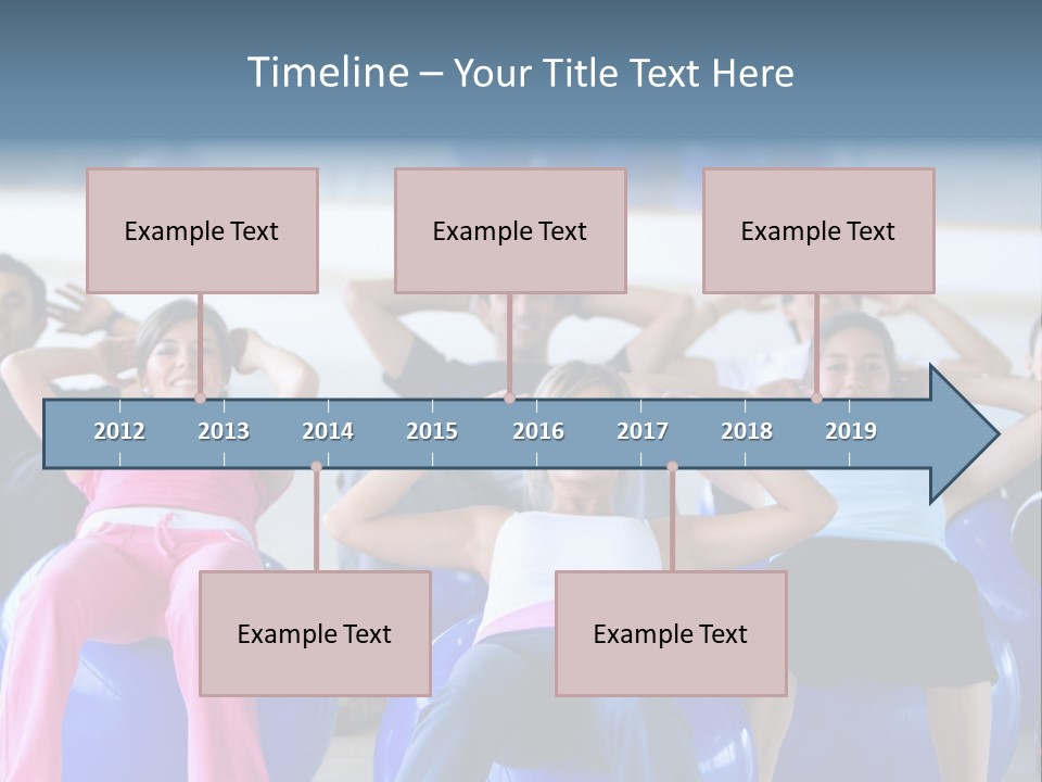 A Group Of People Sitting On Exercise Balls In A Gym PowerPoint Template