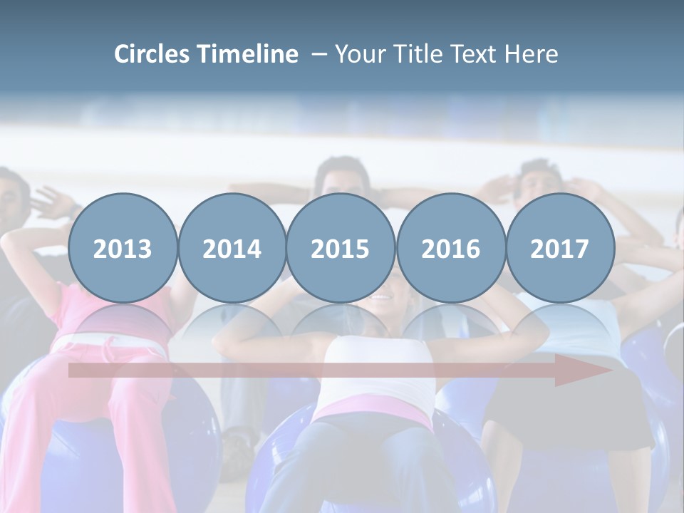 A Group Of People Sitting On Exercise Balls In A Gym PowerPoint Template