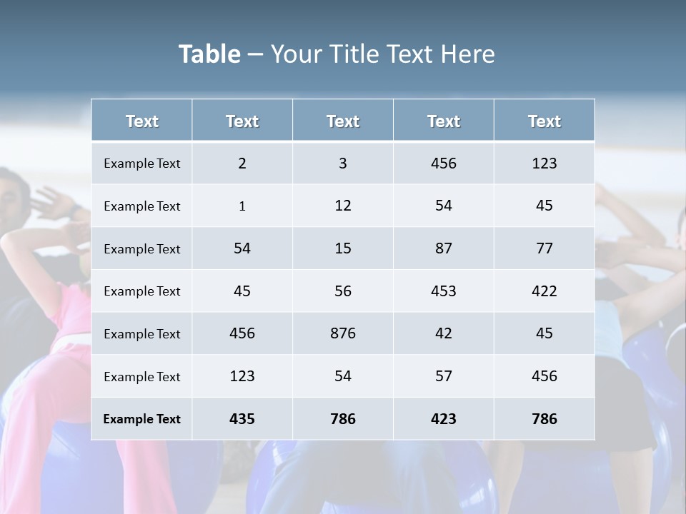 A Group Of People Sitting On Exercise Balls In A Gym PowerPoint Template