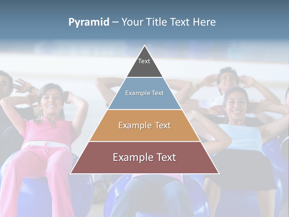 A Group Of People Sitting On Exercise Balls In A Gym PowerPoint Template