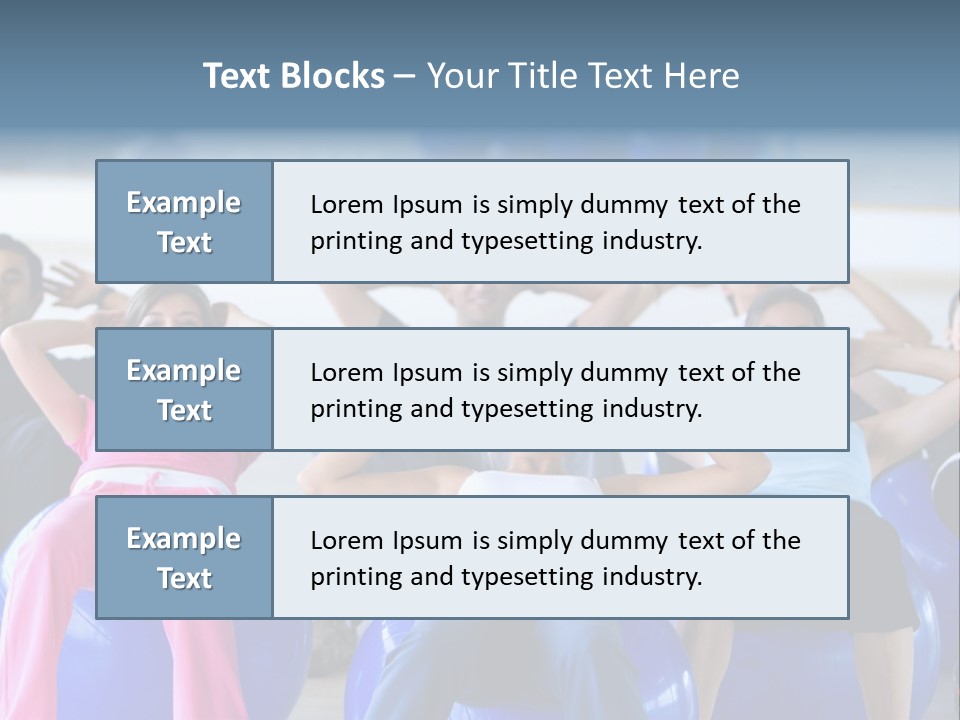 A Group Of People Sitting On Exercise Balls In A Gym PowerPoint Template