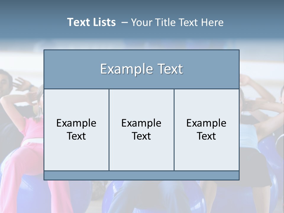 A Group Of People Sitting On Exercise Balls In A Gym PowerPoint Template