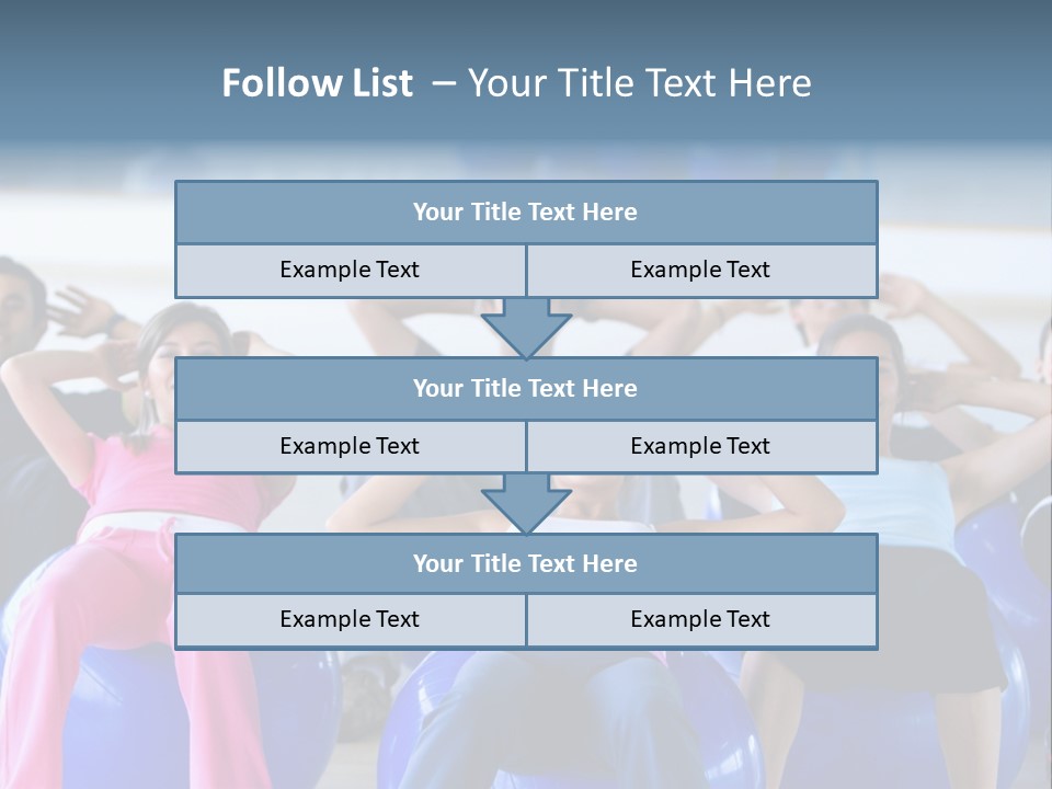 A Group Of People Sitting On Exercise Balls In A Gym PowerPoint Template